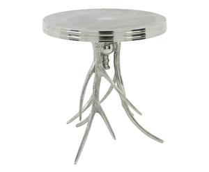 Tavolino in alluminio Forest argento - 58x51 cm
