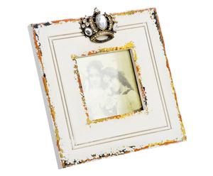 cornice portafoto in pino grigio crown - 17x18 cm