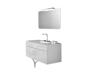Mobile per bagno con specchio e lampada MAX - 110X190X52 cm