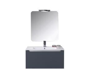 Mobile per bagno con specchio e lampada CRISTAL - 90X190X52 cm