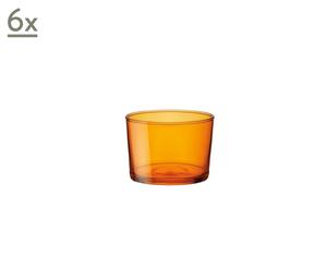 Set di 6 bicchieri da acqua BODEGA MINI arancione - 21,5 cl