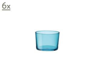 Set di 6 bicchieri da acqua BODEGA MINI azzurro - 21,5 cl