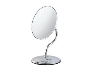 Specchio con lente d'ingrandimento e supporto in acciaio Elegance