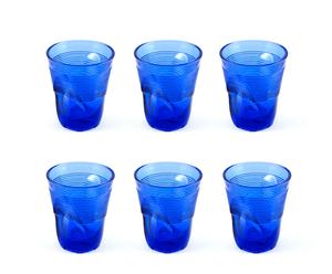 Set di 6 bicchieri accartocciati da cocktail Colors - blu