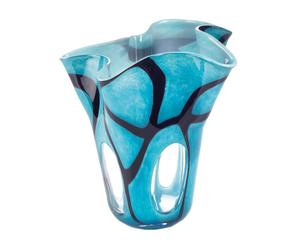 Vaso in cristallo TURCHESE - 30X29X32 cm