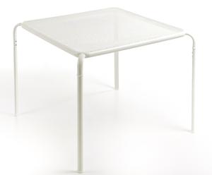 Tavolo in ferro battuto FLORA bianco -76X90X90 cm