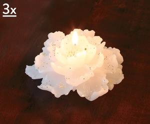 Set di 3 candele Fiore sbocciato - A 13 cm