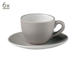 6 x COFFE CUP WITH PLATE -LIQUIRIZIA