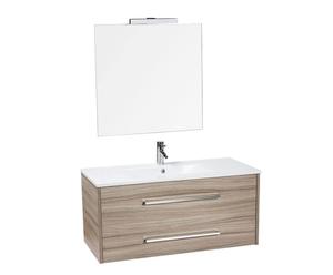 mobile bagno con cassetti eric + specchio pietra - 100x45x45 cm