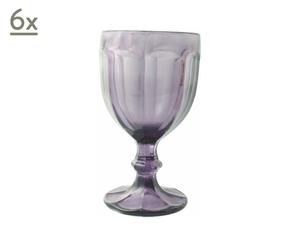 set di 6 bicchieri da vino in vetro CHATEAU viola - 8x13 cm