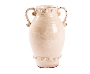 Vaso ad anfora in ceramica Classic Garden bianco - 27x37x21 cm