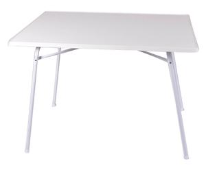 Tavolo richiudibile in acciaio e sevelit Okay bianco - 68x72x100 cm