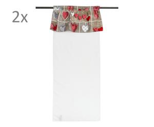 Coppia di tende in cotone con mantovana Red Heart - 45x110 cm