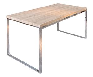 Tavolo in legno massello e metallo Etnic Zig - 160x75x80 cm