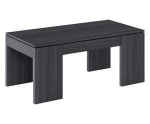 Tavolino contenitore in melamina Granada grigio - 100x43x50 cm