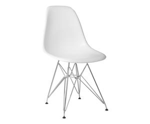 Sedia in polipropilene e acciaio bianco by C.&R. Eames - 47x81x55 cm