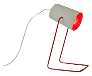 Lampada da tavolo in nebulite Paint Cemento grigio/rosso - H 31 cm