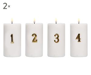 Set di 8 candele in alluminio Pins oro - 2x3 cm