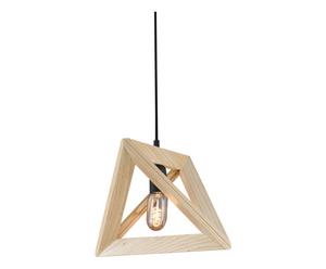 Lampada a sospensione in legno Wood Light nero - 32x120 cm