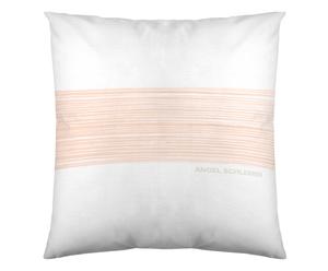 Federa arredo in cotone Sombra bianco/rosa - 60x60 cm