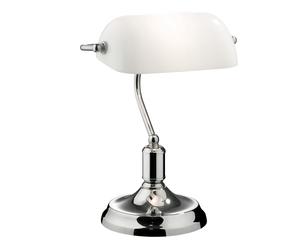 Lampada da tavolo in metallo e vetro cromo - max 38x26 cm