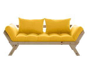 Divano/futon in pino Bebop Natural giallo - 180x75x80 cm