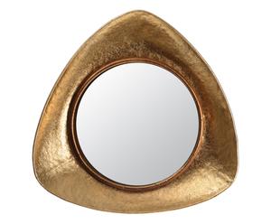 Specchio da parete in metallo Triangle oro - 39x39x5  cm