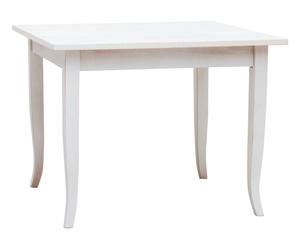 Tavolo quadrato allungabile in legno bianco - 100x78x100 cm