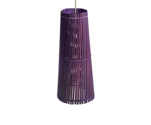 Lampadario a sospensione in stecche di bambu' lilla - A 35 cm