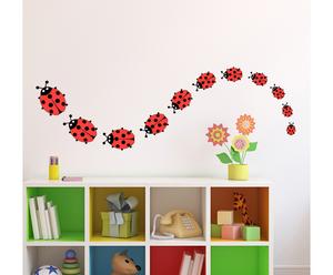 Sticker decorativo Red Ladybirds - 30x55 cm