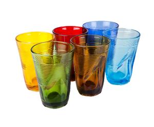 Set di 6 bicchieri da cocktail accartocciati - multicolor