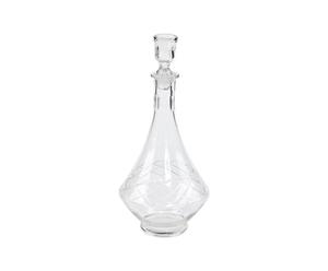 Bottiglia in vetro con decoro geometrico design 1960 - A 32 cm