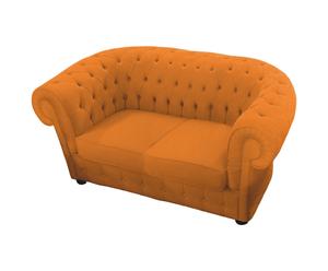 divano 2 posti chester denim - arancione