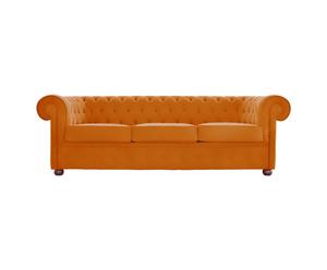 divano 3 posti chester denim - arancione