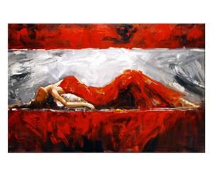 Olio su tela con telaio in legno Red passion - 120x80 cm