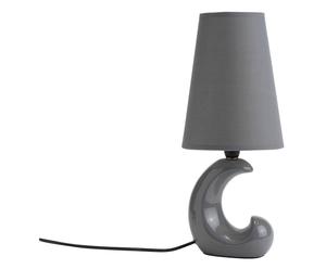 lampada da tavolo in ceramica grigia milani - 16x40x16 cm