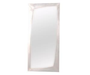specchio con cornice in legno bianco wacko - 160x70x4 cm