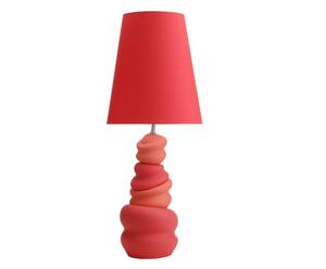 lampada da tavolo in ceramica rossa live - 36x91x36 cm