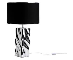 lampada da tavolo in ceramica nera korb - 67x40x40 cm