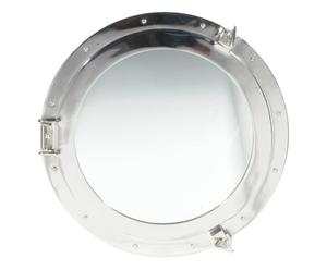 Specchio da parete in alluminio e vetro OBLO' - 55x5 cm