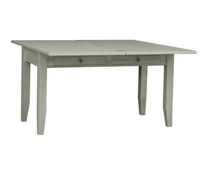 tavolo da pranzo allungabile in legno massello margot beige - min 140x80x70 cm