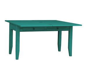 tavolo da pranzo allungabile in legno massello margot verde - min 140x80x70 cm