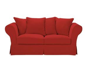 divano a 2 posti charlotte rosso - 190x80x95 cm