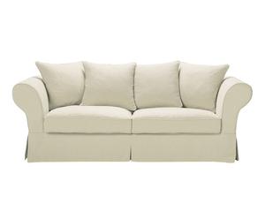 divano a 3 posti charlotte beige - 230x80x95 cm