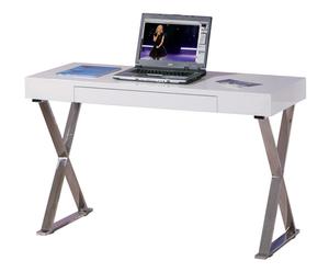 scrivania in legno e metallo grace - 120x75x55 cm
