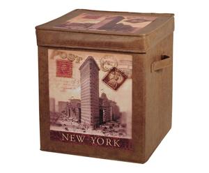 scatola in ecopelle new york - 32x35x32 cm