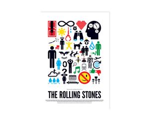 Poster Rolling Stones by Viktor Hertz - 60X42 cm