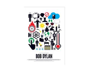 Poster Bob Dylan by Viktor Hertz - 60X42 cm