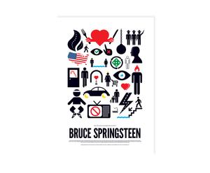 Poster Bruce Springsteen by Viktor Hertz - 60X42 cm
