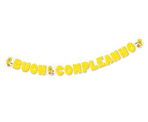 Festone Buon Compleanno giallo Tweety Yellow - 21X400 cm